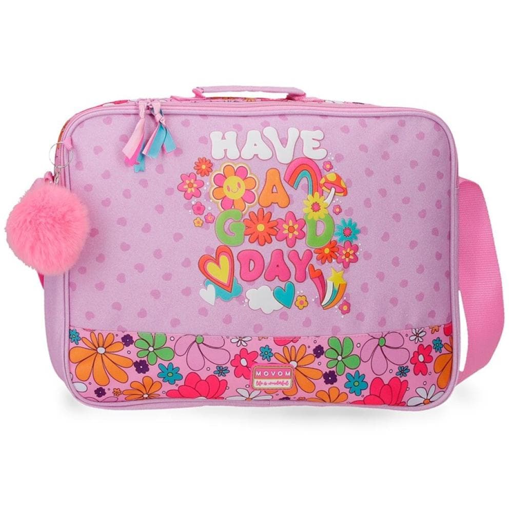 Torba za laptop školska torba 38cm Movom Have A Good Day purple 32453