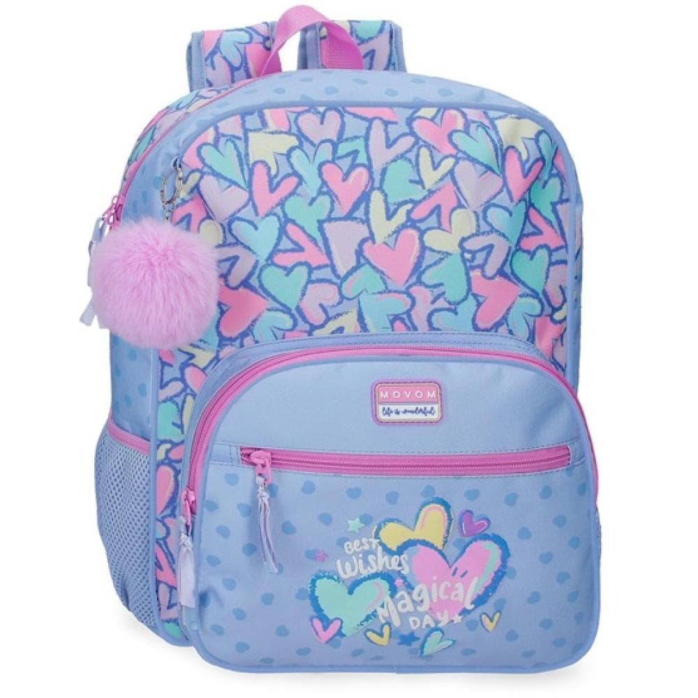 Ranac 38cm za školu i predškolsko Movom Best Wishes purple 32122