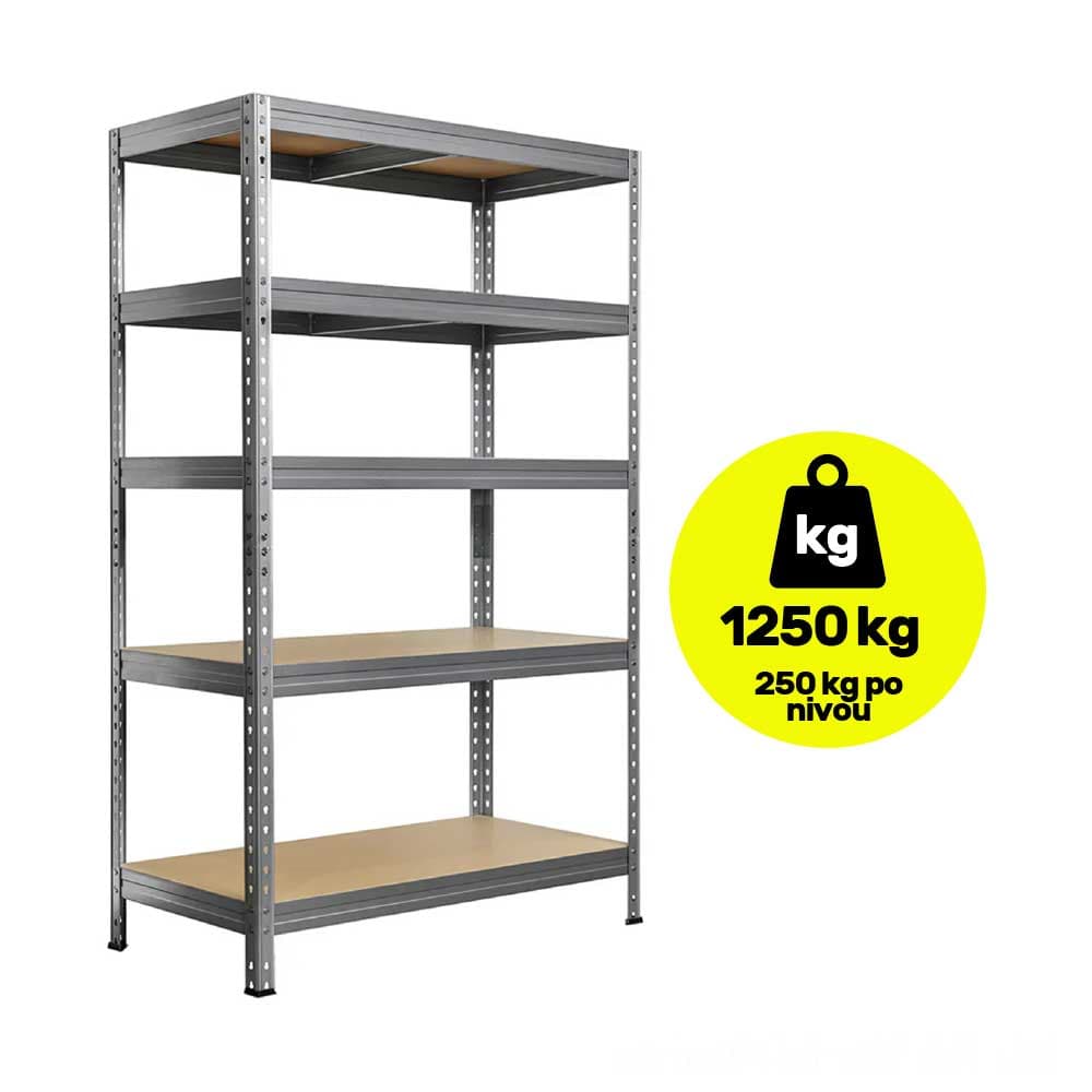 Metalna polica velike nosivosti 180x100x60cm 5x250kg