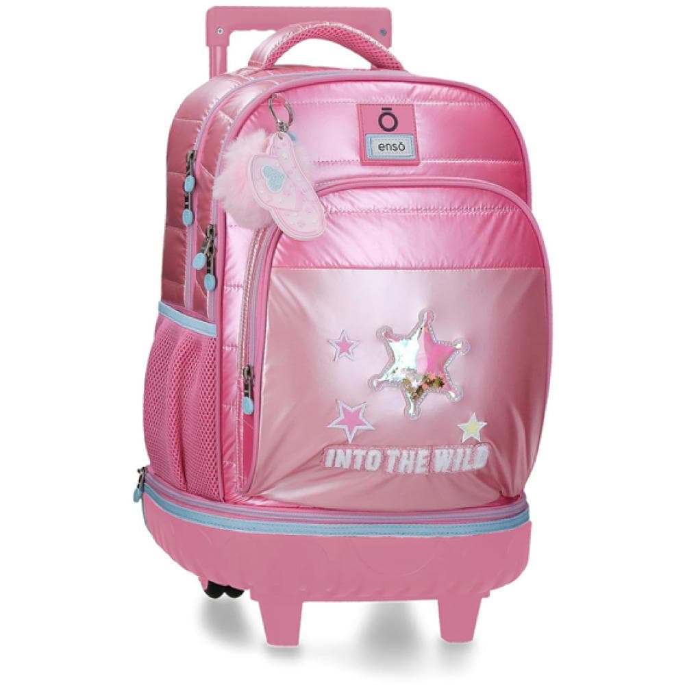 Ranac za školu 43cm sa točkićima Enso Into The Wild pink 99829