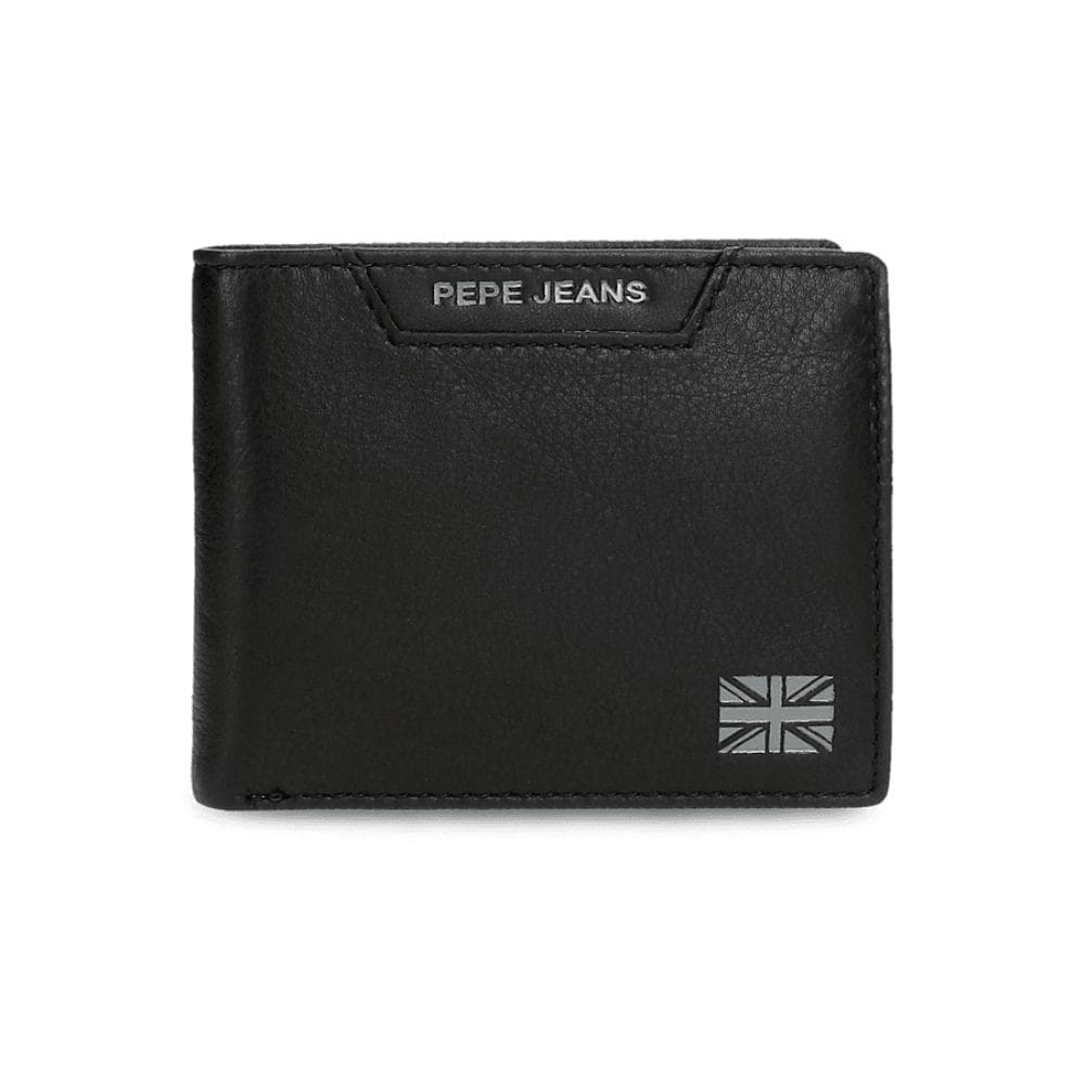 Muški kožni novčanik na preklop 11cm Pepe Jeans Indiana black 75340
