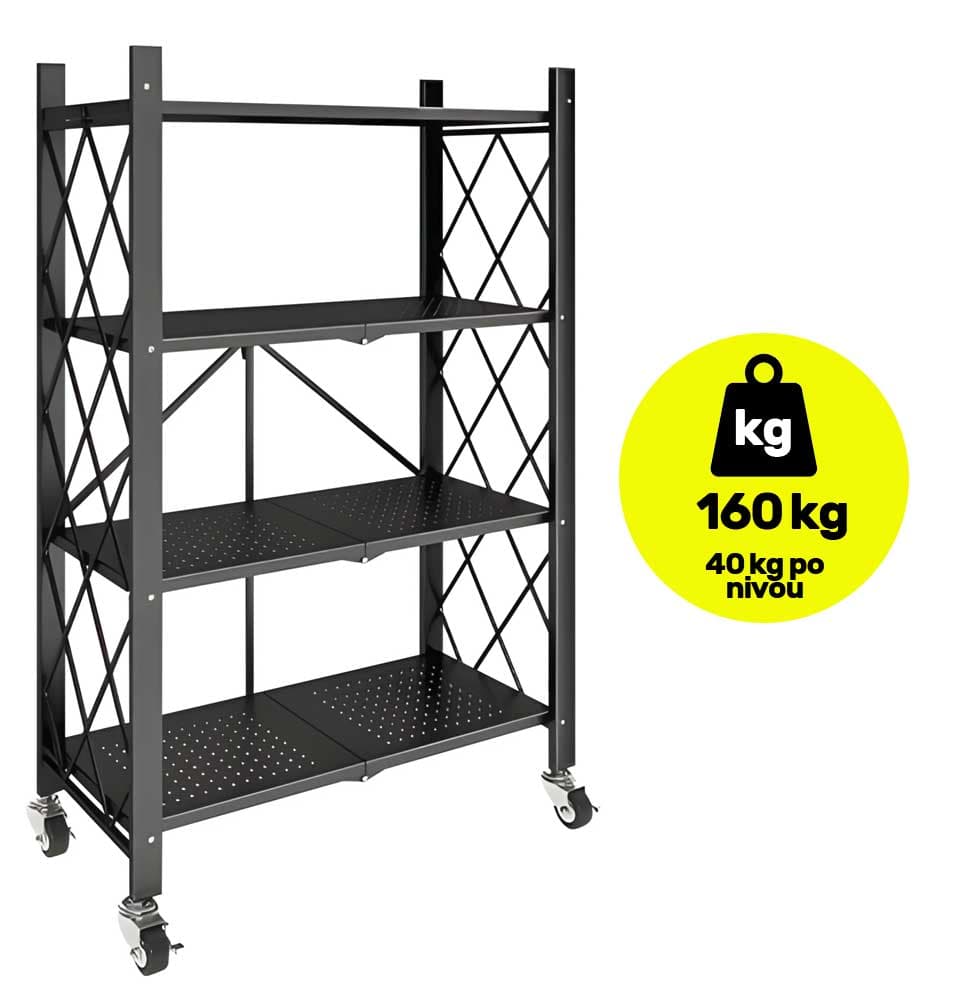 Metalna sklopiva polica sa točkićima Orion Storage 125x71x34cm