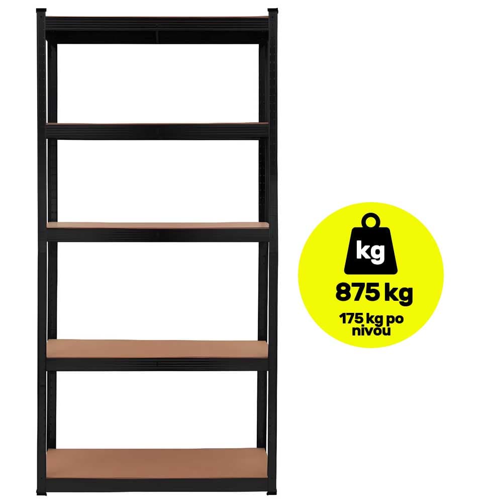 Metalna stalaža velike nosivosti 180x90x40 cm 5×175kg