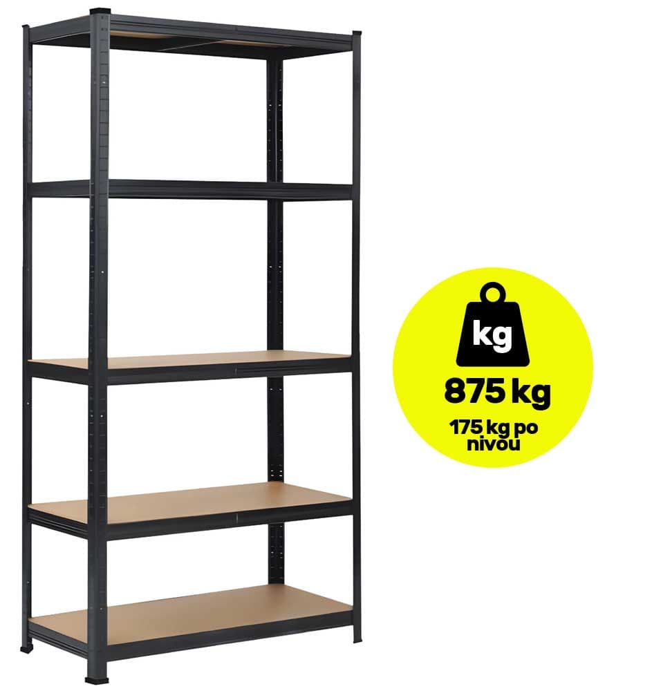 Metalna stalaža velike nosivosti 180x90x45 cm 5×175kg