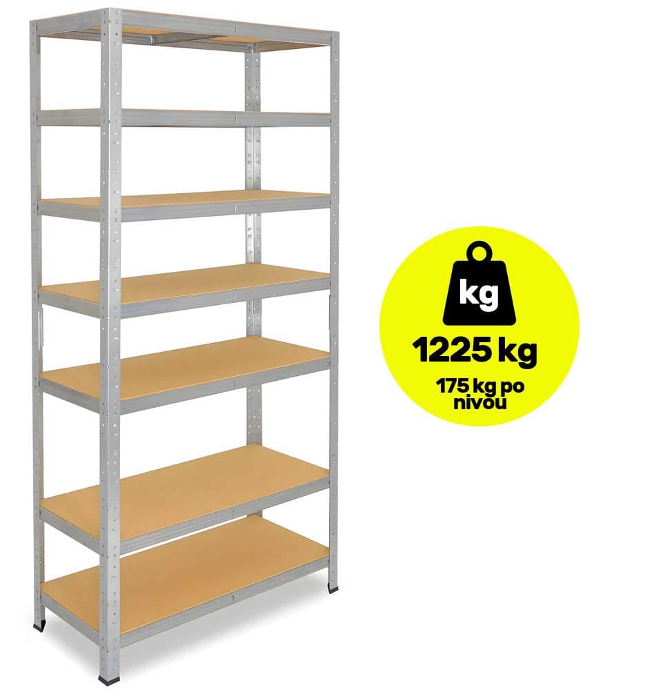 Metalna stalaža velike nosivosti Tower 200x100x40cm 7×175kg