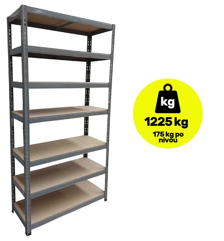 Metalna stalaža velike nosivosti 200x100x40cm 7×175kg