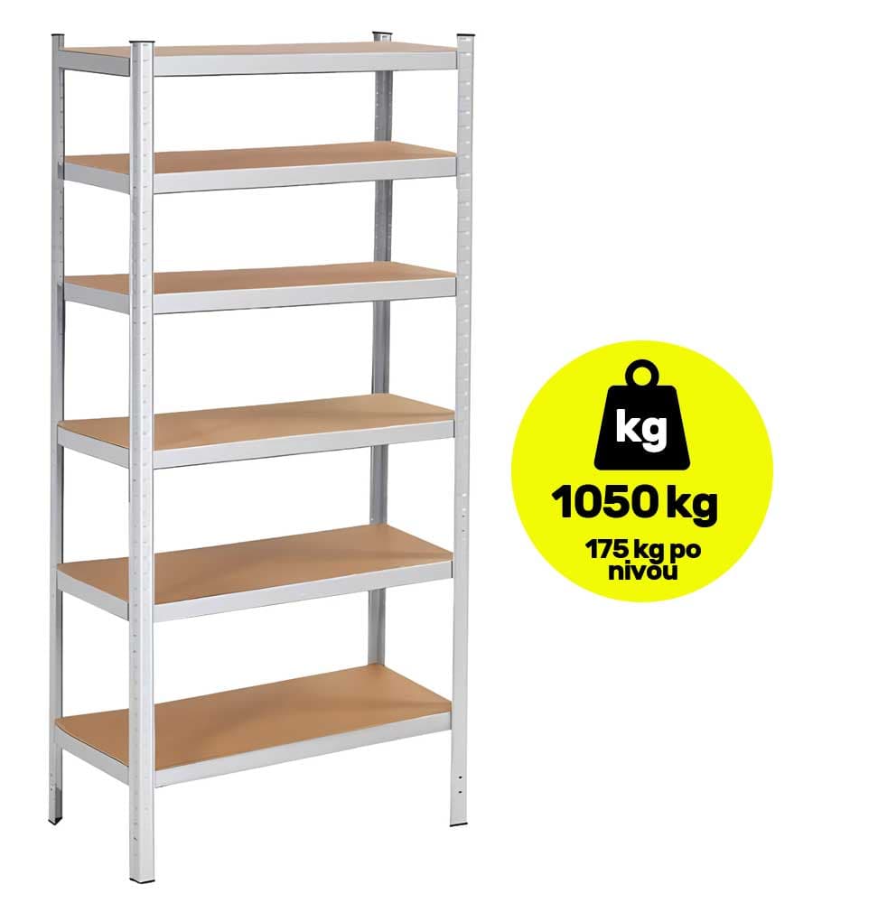 Metalna stalaža velike nosivosti 220x90x50cm 6x175kg