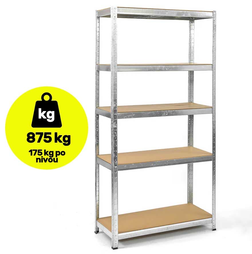 Metalna stalaža velike nosivosti 180x100x45cm 5x175kg