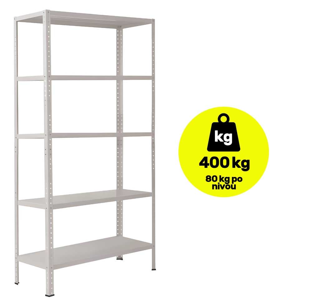 Metalna polica velike nosivosti 188x90x30cm 5x80kg