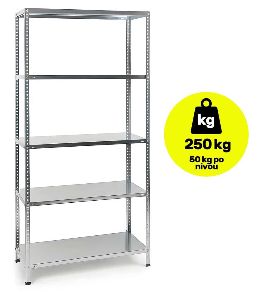 Metalna polica velike nosivosti 170x75x30cm 5x50kg