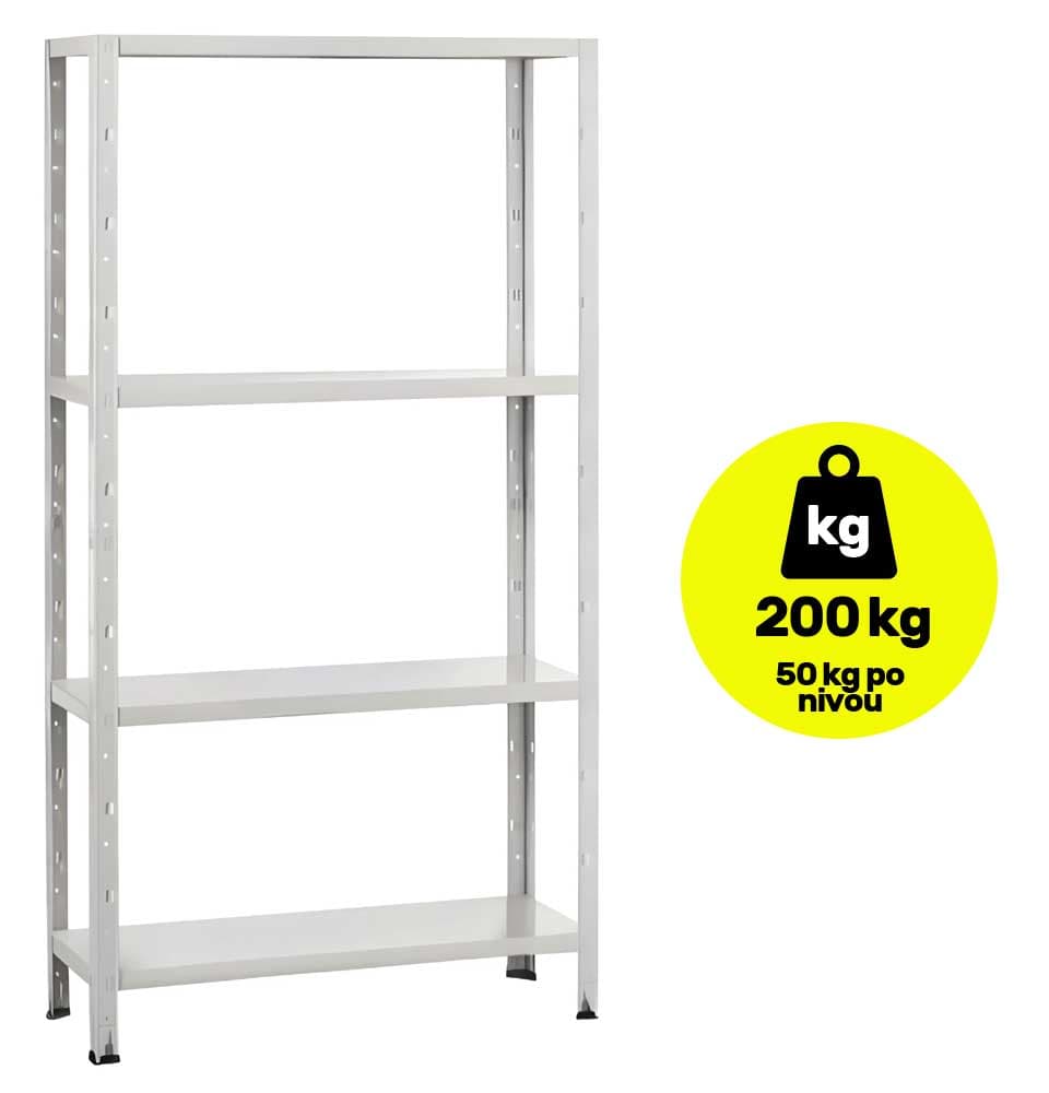 Metalna polica velike nosivosti 160x84x30cm 4x50kg