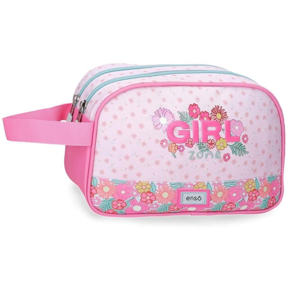 Kozmetički neseser sa 2 pregrade Enso Girl Zone pink 99344