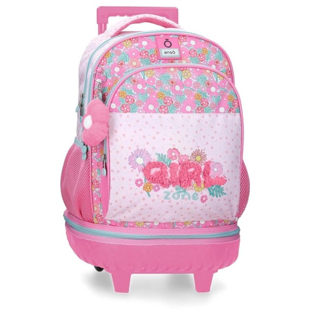 Ranac za školu 43cm sa točkićima Enso Girl Zone pink 99329