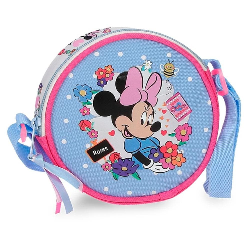 Okrugla torbica za devojčice Disney Minnie Flowers blue 43151