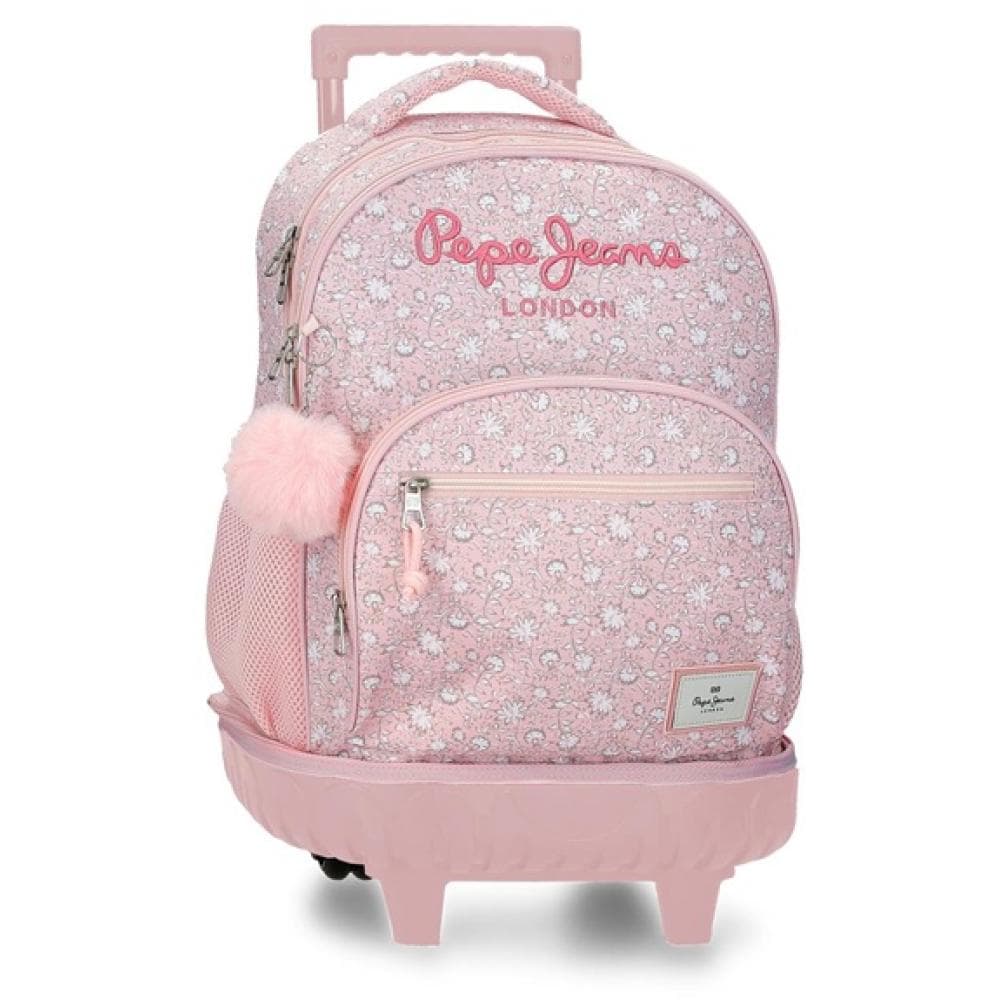 Ranac za školu 43cm sa točkićima PJL Mia light pink 60729
