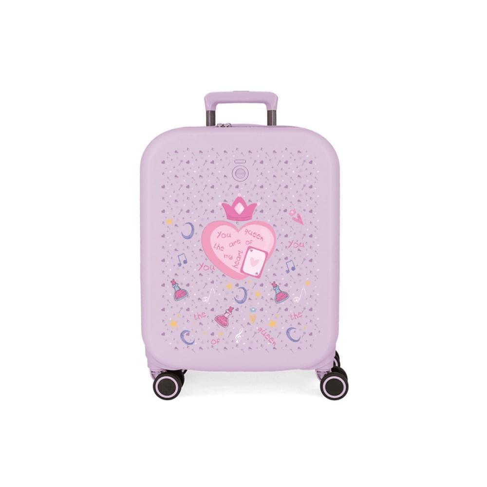 Dečiji proširivi putni kofer 55sm Enso Queen Of Hearts purple 99586