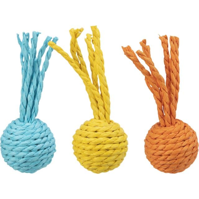 Igračka za mačke Loptica od papirnog kanapa 4cm Trixie 41121