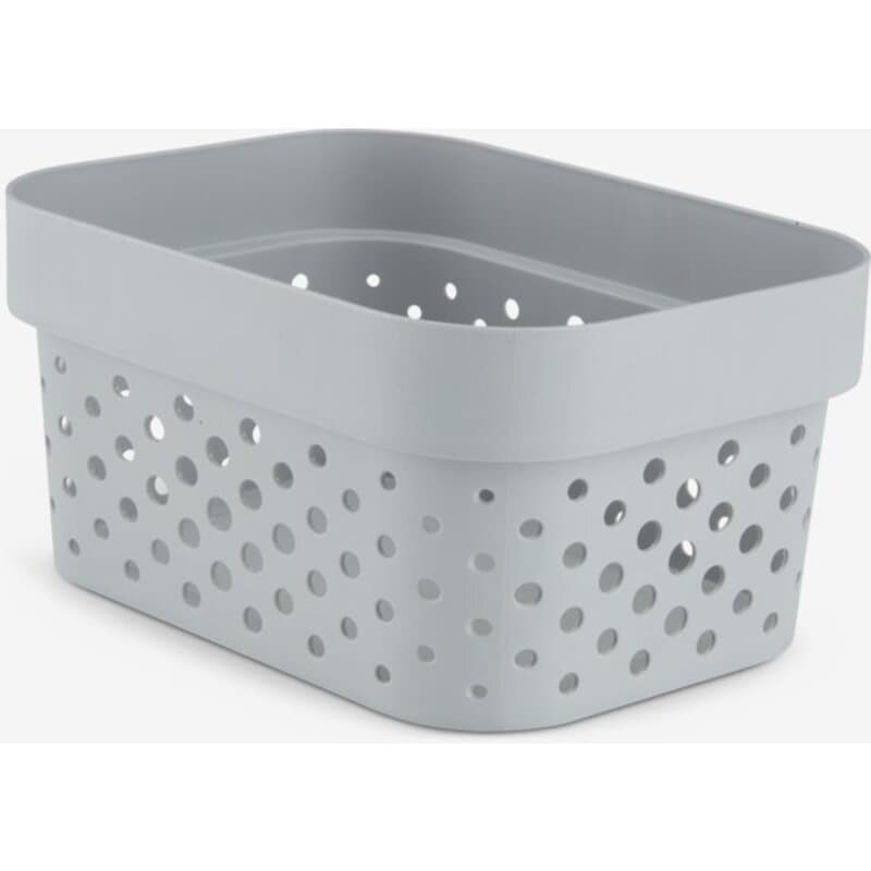 Korpa INFINITY za odlaganje 1,4L, perforirana, plastika, siva
