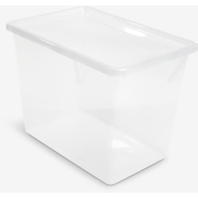 Kutija za odlaganje BASIC BOX 80L, providna, sa poklopcem