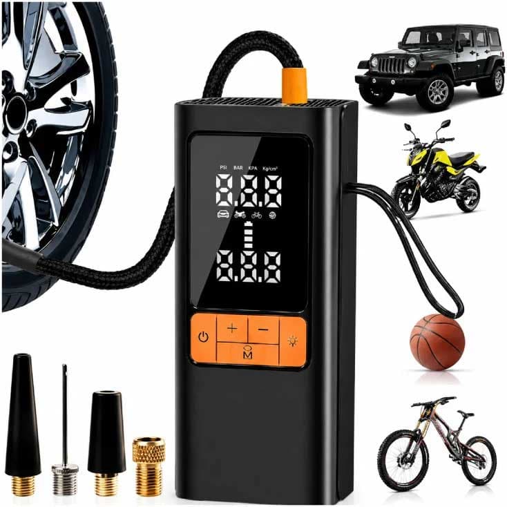 SAL bežični automatski digitalni kompresor 3u1 sa LED lampom 6000 mAh 150 PSI