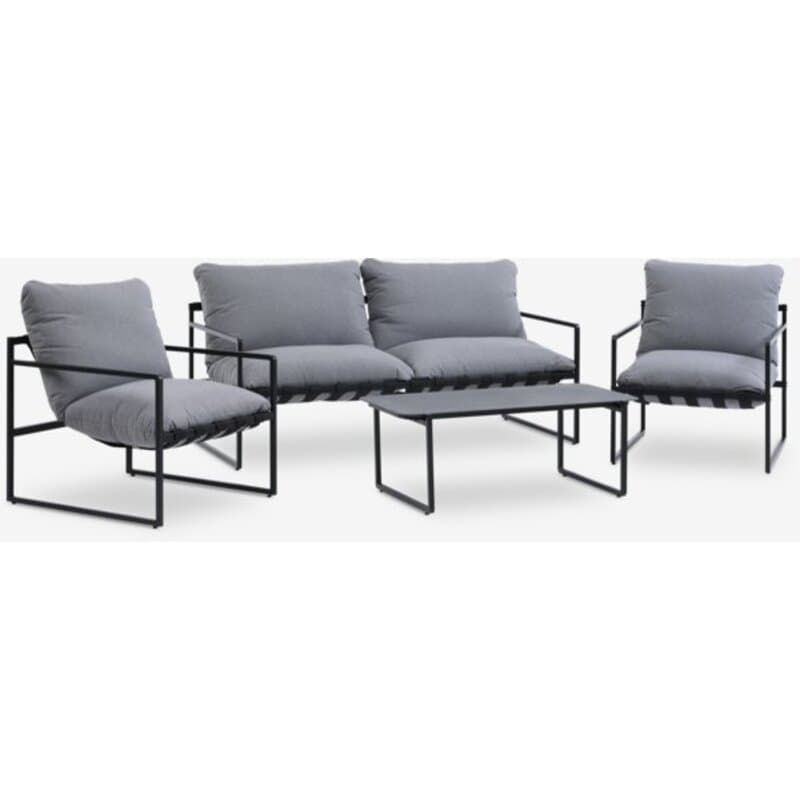 Lounge garnitura RISVEDEN 4os. siva sa stolom
