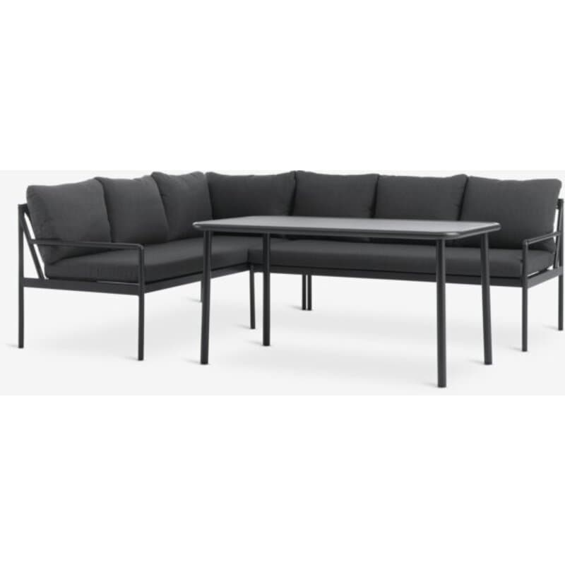 Lounge ugaona garnitura STROEMSTAD, 6 osoba, crna