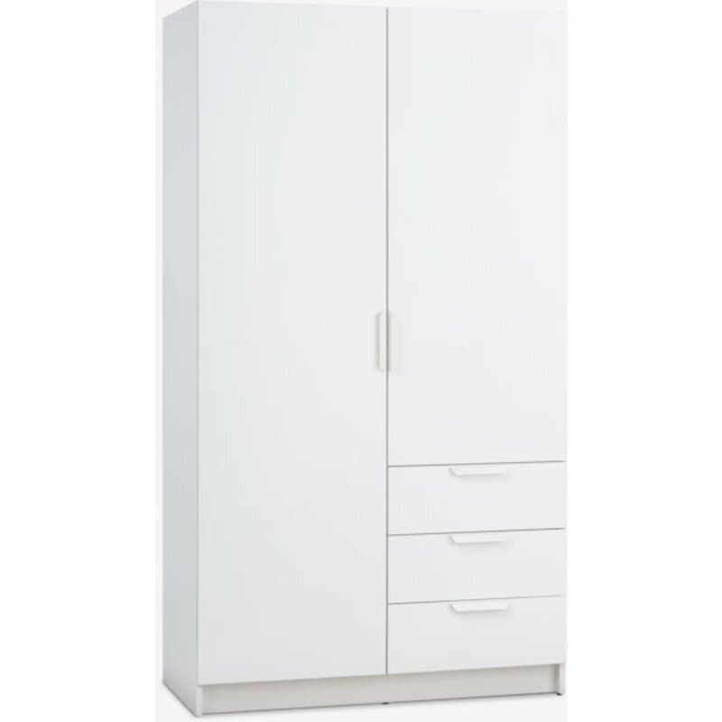 Ormar JENSLEV 96x176, 2 vrata, 3 fioke, bela