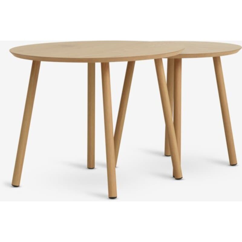 Set stočića MUNKEBO Ø55/Ø45 cm, natur hrast