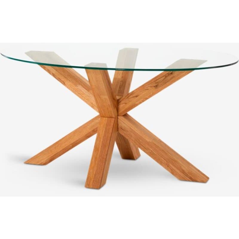 Stočić AGERBY 60x100 cm, staklo/hrast, natur
