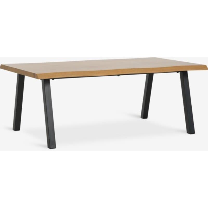 Stočić HALSKOV 70x120 cm, natur hrast/crna