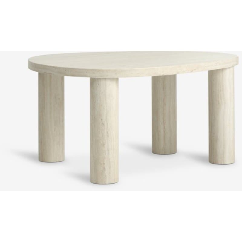 Stočić LUNDEBORG 68x85 cm, boja travertina
