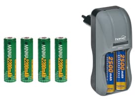 Punjač za baterije za 4 punjive baterije 2200 mAh