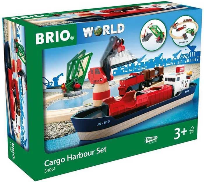 BRIO Igračka Kargo luka sa teretnim vozom i kontejnerskim brodom 33061