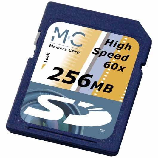 SD card HighSpeed 60x - 256MB - Memory Corp
