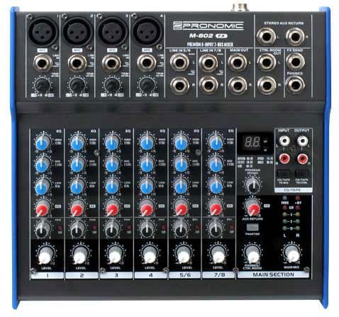 Pronomic M802FX - Mikseta sa 4 mono i 2 stereo kanala+ef.