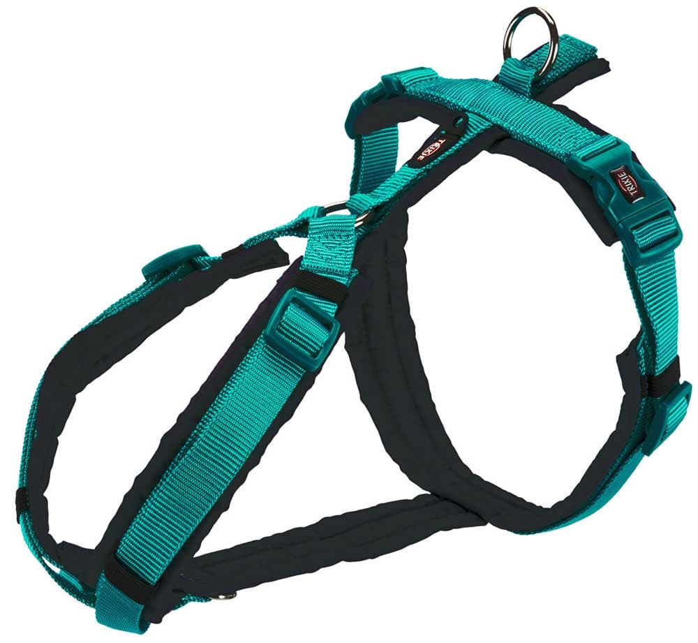 Am pojas za šetnju za pse veličina XL Premium Trekking ocean/graphite Trixie 1997512