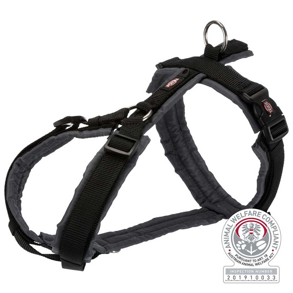 Am pojas za šetnju za pse veličina S-M Premium Trekking black/graphite Trixie 1997101