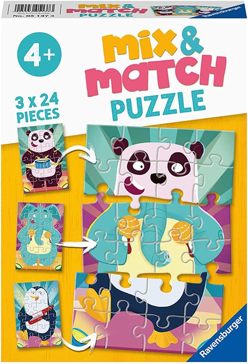 Ravensburger Slagalice 3x24 dela Mix and Match Divlje životinje 05137