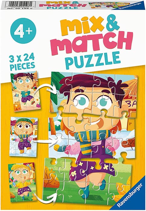 Ravensburger Slagalice 3x24 dela Mix and Match Garderoba 05196