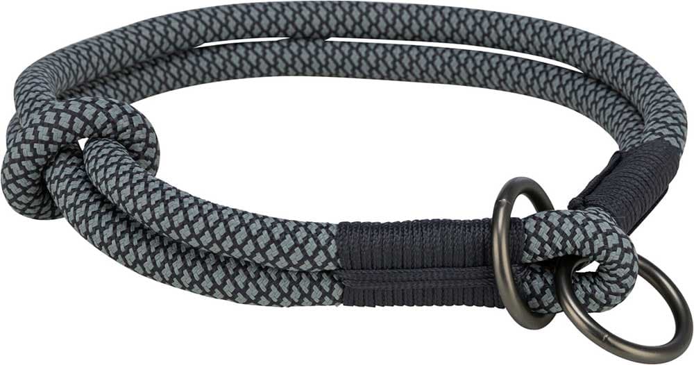 Ogrlica poludavilica za pse srednjih rasa veličina M Soft Rope black/grey Trixie 1984601