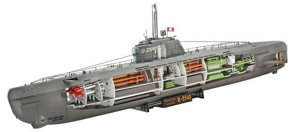 Revell maketa Nemačka podmornica XXI Typeb sa enterijerom RV05078/150