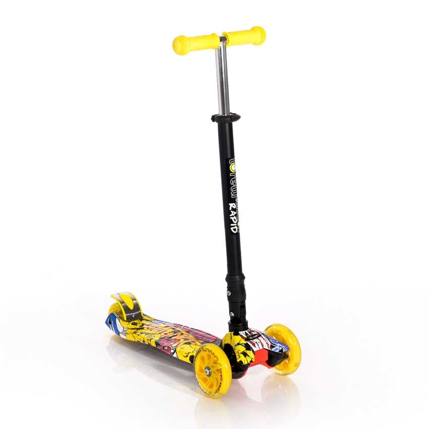 Lorelli Trotinet nosivosti 50kg Rapid yellow graffiti 103900400