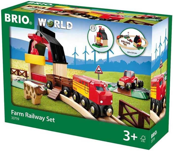 BRIO Igračka Pruga sa vozom i farmom 33719