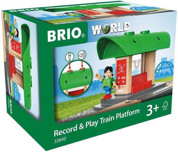 BRIO Igračka Železnička stanica sa funkcijom snimanja glasa 33840