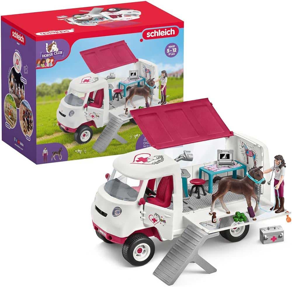 Schleich® Horse Club figure Veterinarski kombi sa veterinarkom i ždrebetom 42439