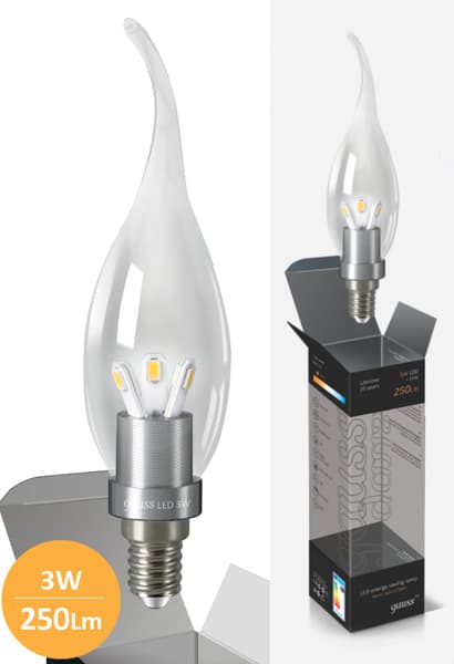 Štedljive LED sijalice 10 kom. Gauss E14 3W 220V 2700K HA104201103