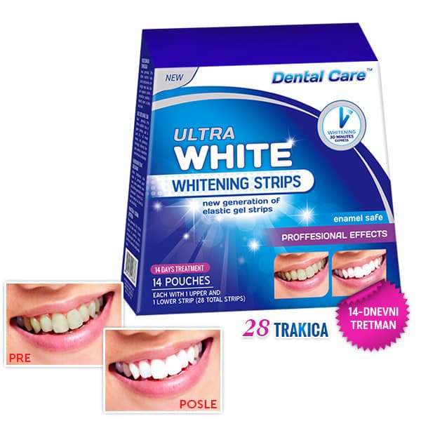 Ultra White Trake za izbeljivanje zuba 28 trakica