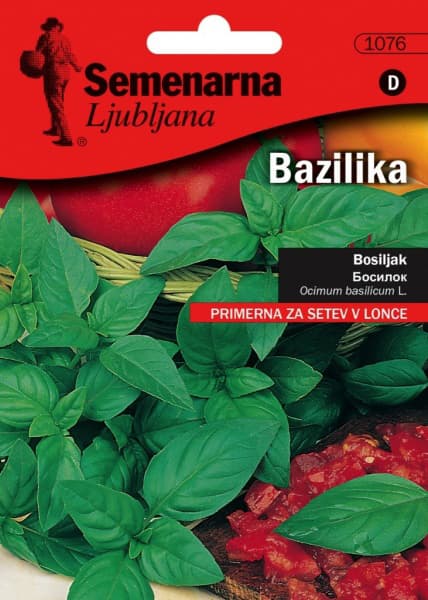 Seme za začinsko bilje 10 kesica - Bosiljak - Ocimum basilicum Semenarna 1076