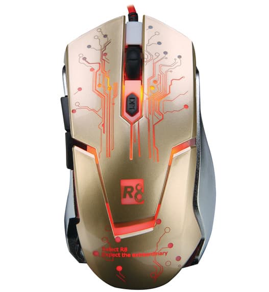Optički Gaming Miš R8 M1655 zlatni