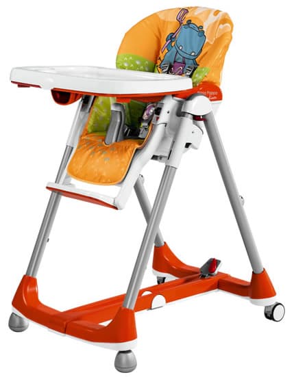 Peg Perego Visoka stolica za bebe Prima Pappa Diner Hippo Arancio